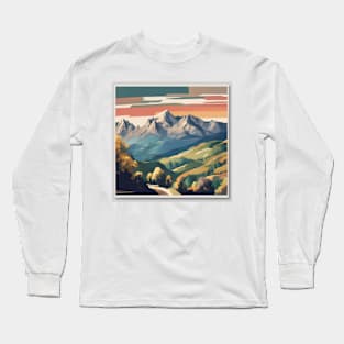 peaceful mountain nature Long Sleeve T-Shirt